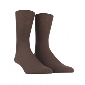 Feinripp Socken für empfindliche Beine  - Braun