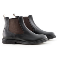 Chelsea Boots in braunem Büffellelder mit originbal Kreppsohle