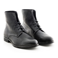 Büffelleder Schnürstiefel mit Leder/ Gummisohle
